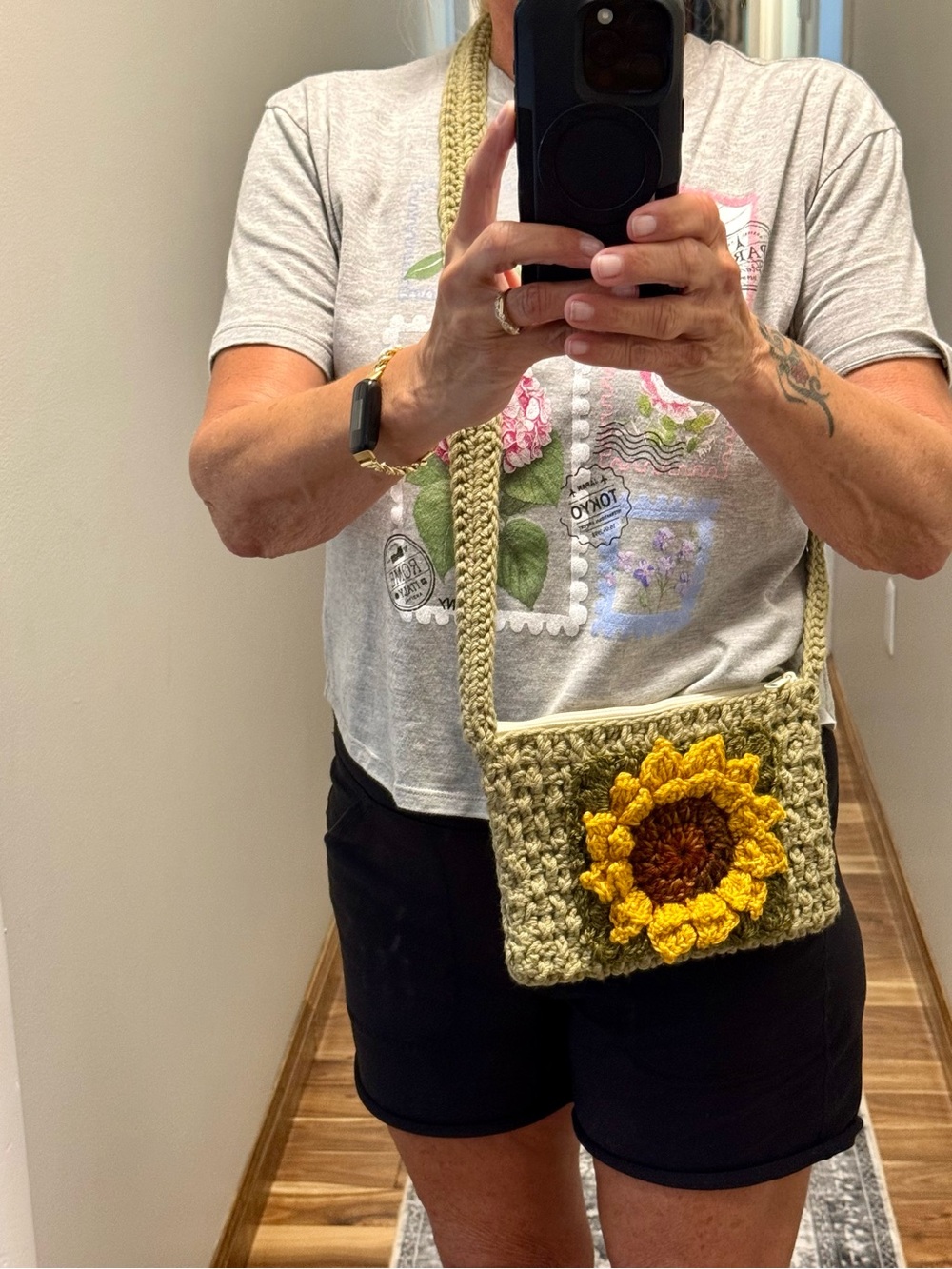 Handmade Sunflower Crochet Crossbody Bags All 3 for one price! - Picture 6 of 16
